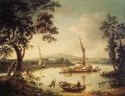 John Thomas Serres The Thames at Shillingford,near Oxford oil painting on canvas